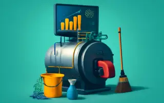 Industrial steam boiler and cleaning equipment
