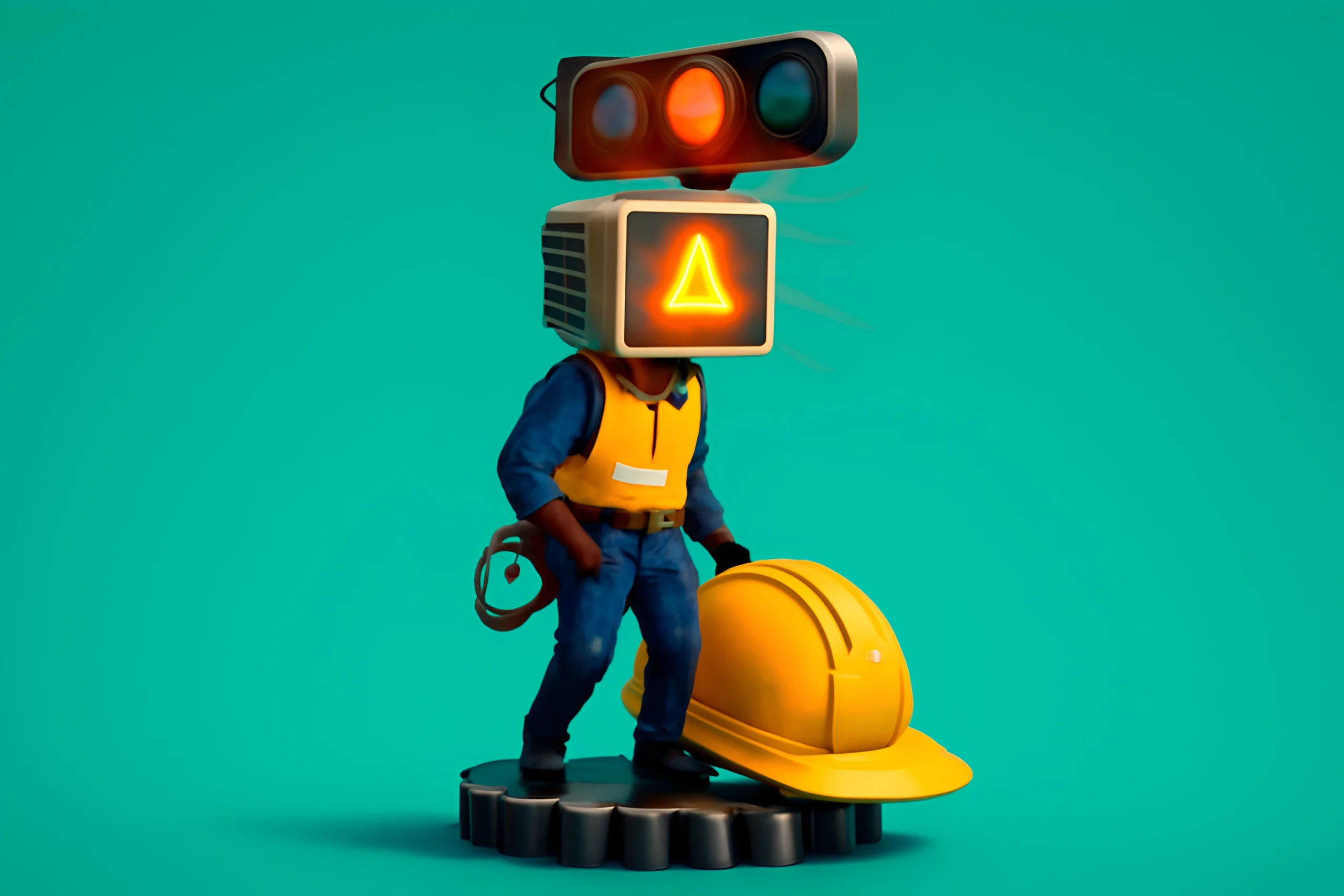 Robot Construction Safety Robot worker safety helmet