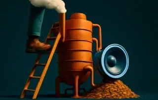 Industrial machine ladder steam ventilation