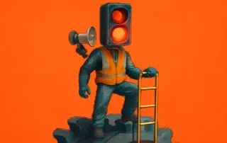 Traffic light head figure safety gear