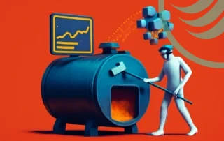 Data growth fueling process illustration