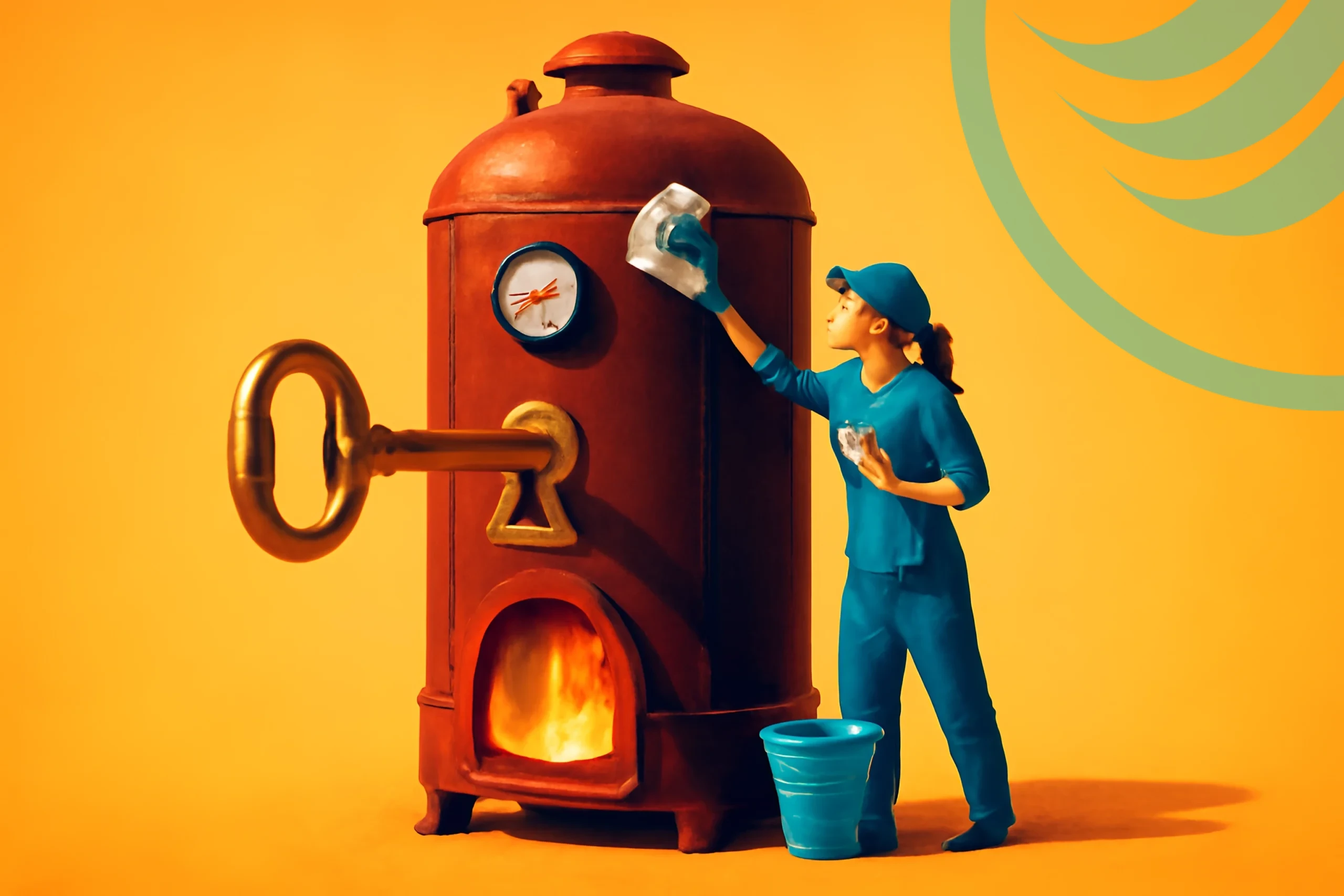 Steampunk Heater Cleaning Cleaning oversized steampunk heater keyhole
