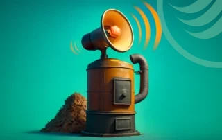 Old gramophone playing music sound waves