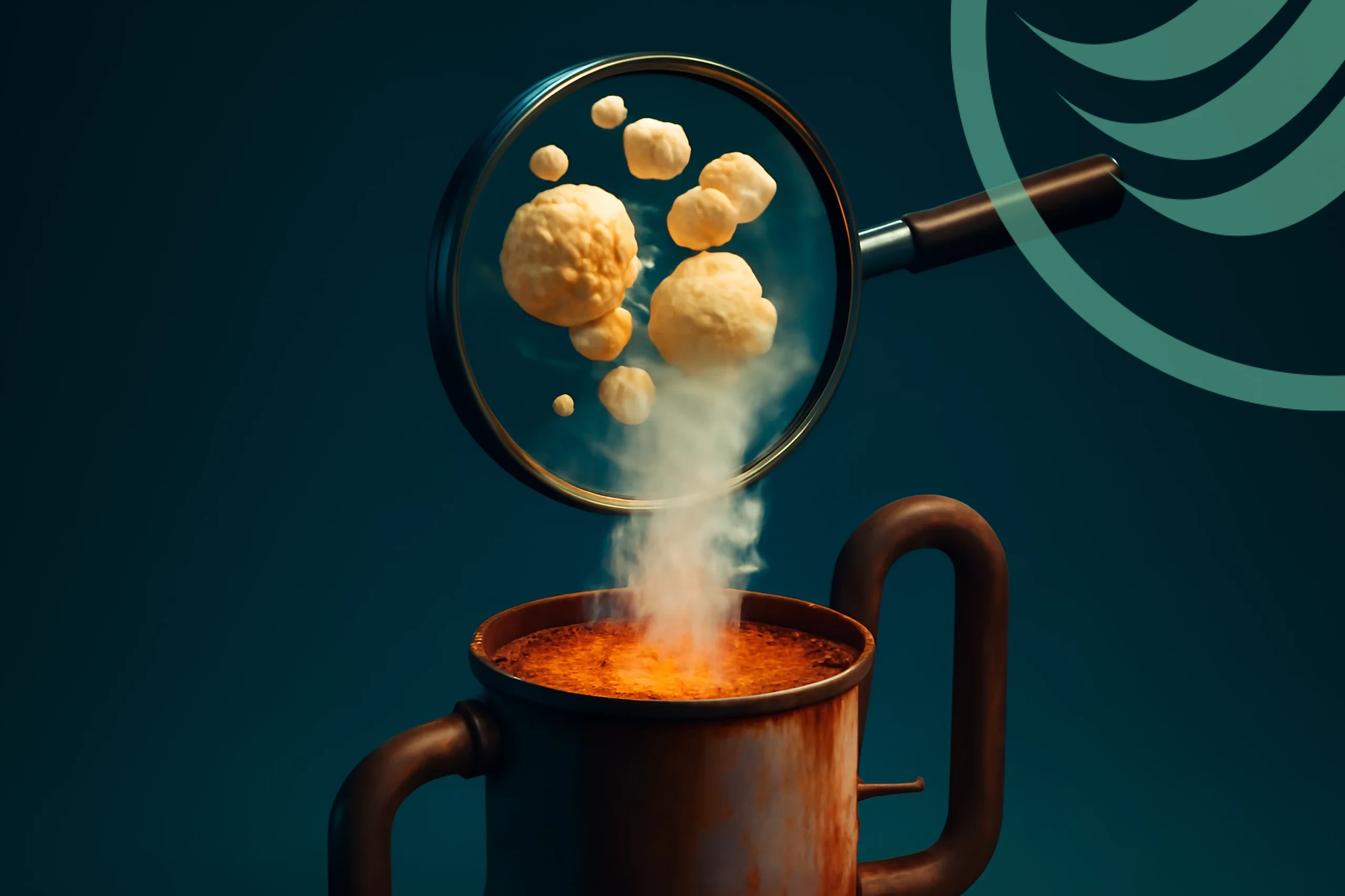 Microscopic Steam View Steam and organic shapes under magnification